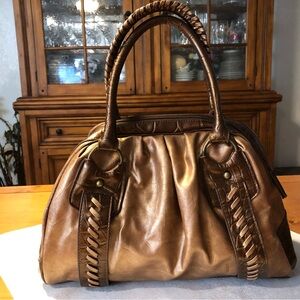 EUC Coldwater Creek Bronze and Brown Satchel